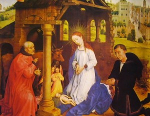 Roger van der Weyden: L'adorazione del Bambino
